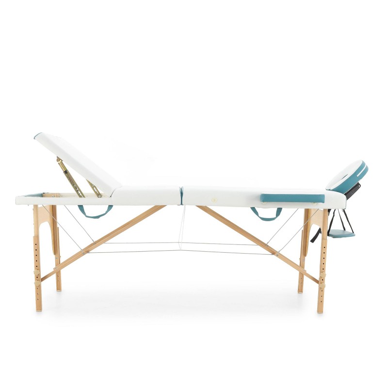 Массажный стол складной деревянный Med-Mos JF-AY01 3-х секционный NEW (светл)
