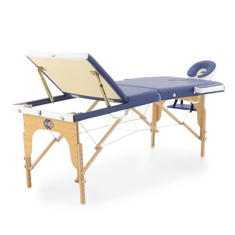 Массажный стол складной деревянный Med-Mos JF-AY01 3-х секционный NEW (светл)