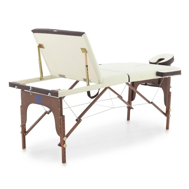 Массажный стол складной деревянный Med-Mos JF-AY01 3-х секционный NEW (темн)