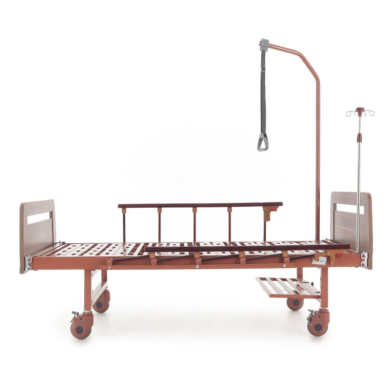 Кровать механическая Med-Mos E-8 (MM-2024Д-00) (2 функц) ЛДСП с полкой и обеденным столиком