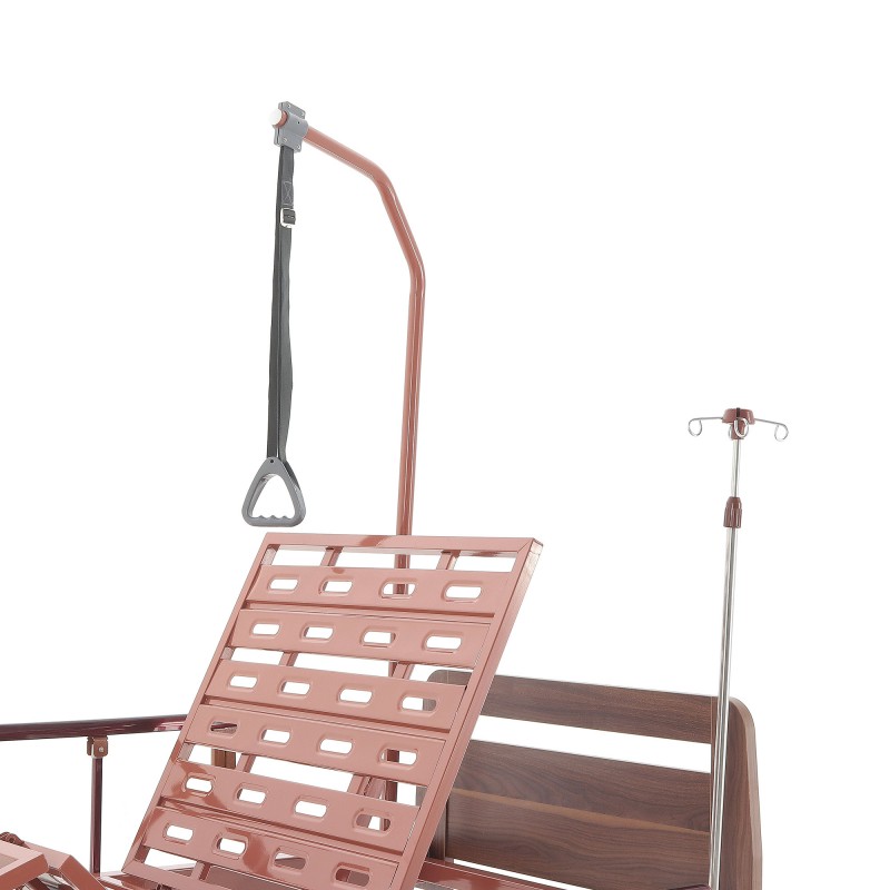 Кровать механическая Med-Mos E-8 (MM-2024Д-00) (2 функц) ЛДСП с полкой и обеденным столиком