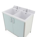 Стол-тумба с двойной мойкой 12-СТМ-2