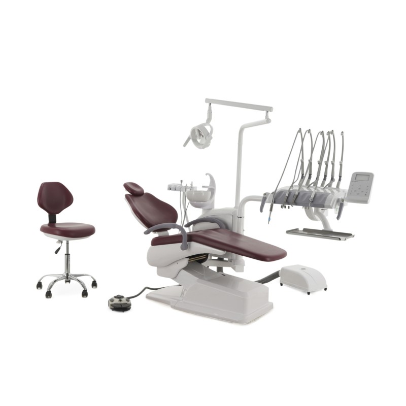 Стоматологическая установка CQ-217 (СО-005М-00) Верхняя подача бордо