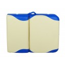 Массажный стол складной деревянный Med-Mos JF-AY01 3-х бежевый с синей волной МСТ-103Л (PW3.20.12A)