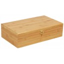 Набор массажных камней из базальта в коробке из бамбука (60 шт.) НК-3Б