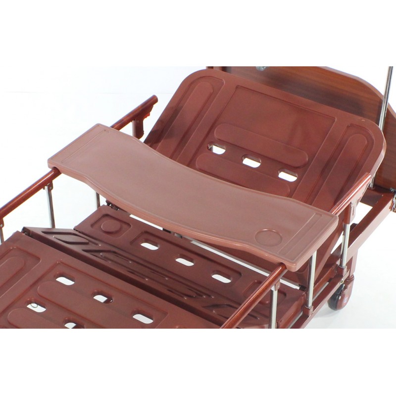 Кровать механическая Med-Mos E-8 (MM-2024Н-02) (2 функции) ЛДСП с полкой и обеденным столиком