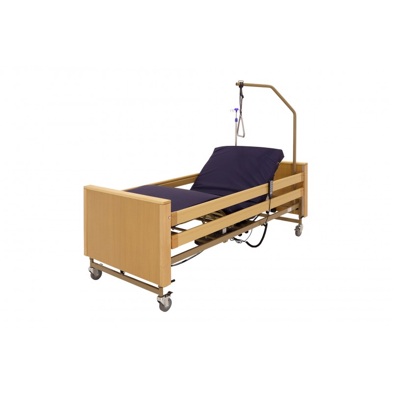 Кровать электрическая Med-Mos YG-1 (ЛДСП светлое дерево) с деревянными ламелями