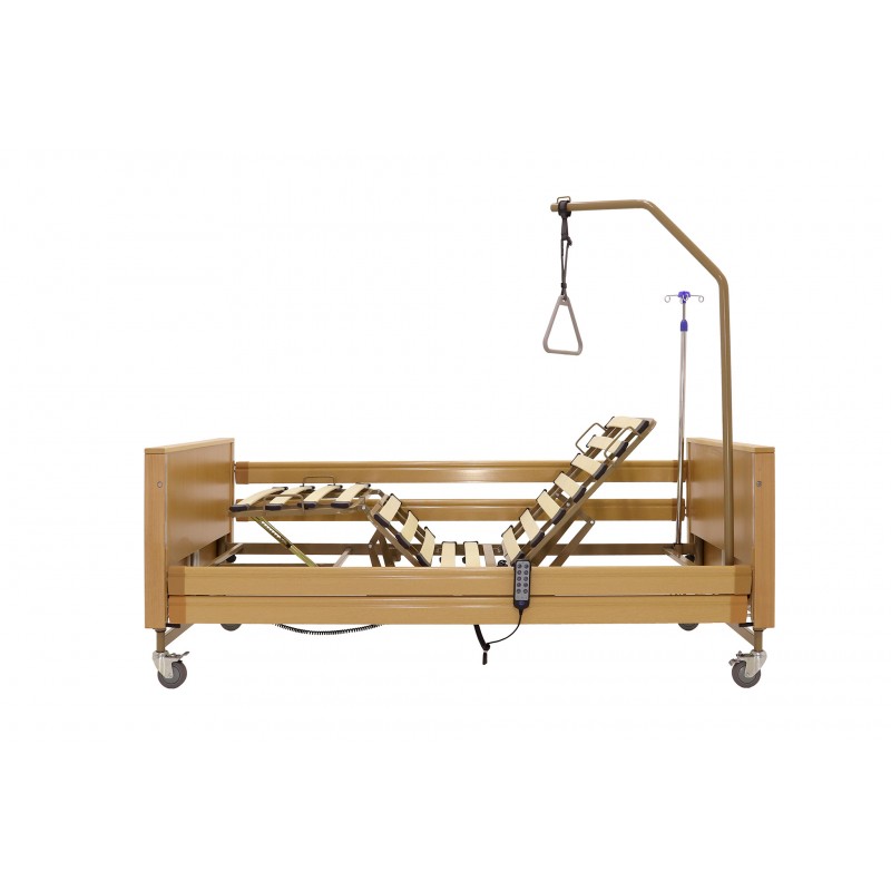 Кровать электрическая Med-Mos YG-1 (ЛДСП светлое дерево) с деревянными ламелями