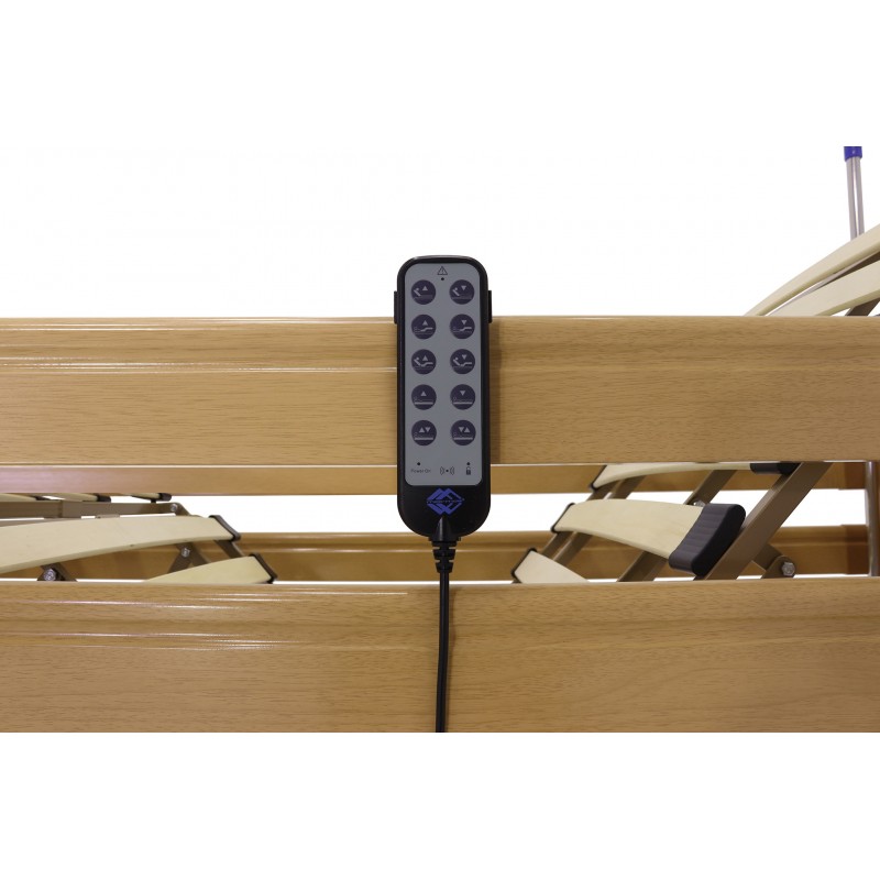 Кровать электрическая Med-Mos YG-1 (ЛДСП светлое дерево) с деревянными ламелями