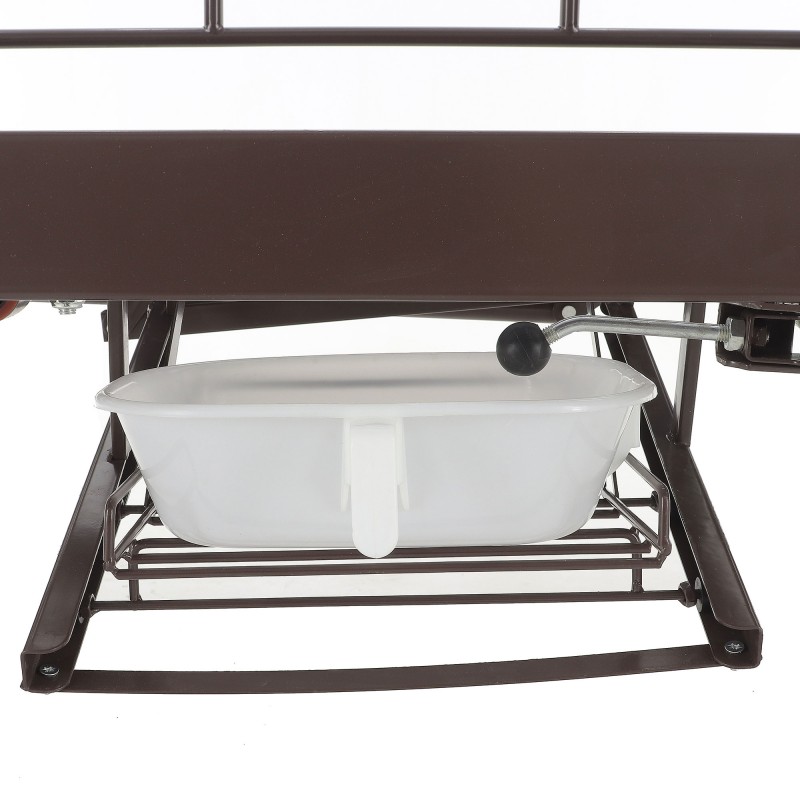 Кровать механическая Med-Mos E-49 (MM-2120Н-00)  с туалетным устройством и функцией «кардиокресло»