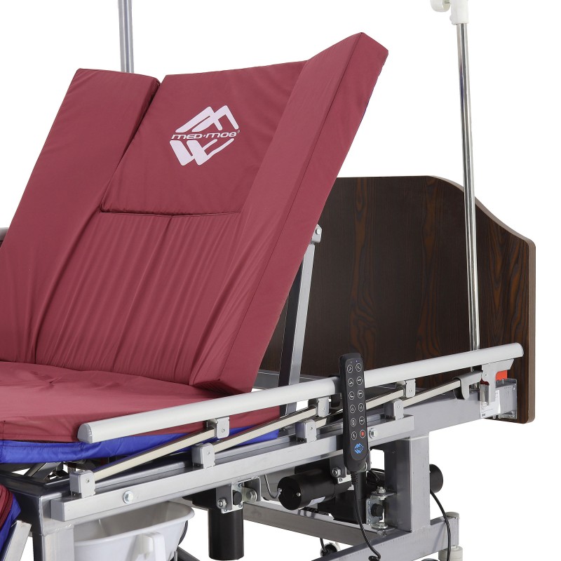 Кровать электрическая Med-Mos DB-11А (МЕ-5228Н-00) ЛДСП Венге с боковым переворачиванием, туалетным устройством и функцией «кардиокресло»