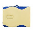 Массажный стол складной деревянный Med-Mos JF-AY01 2-х секционный бежевый с синей волной МСТ-003Л JF-AY01 (PW2.20.11A)