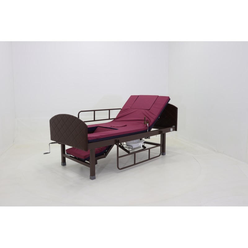 Кровать механическая Med-Mos Е-49 (MM-2021Н-10) премиум темный