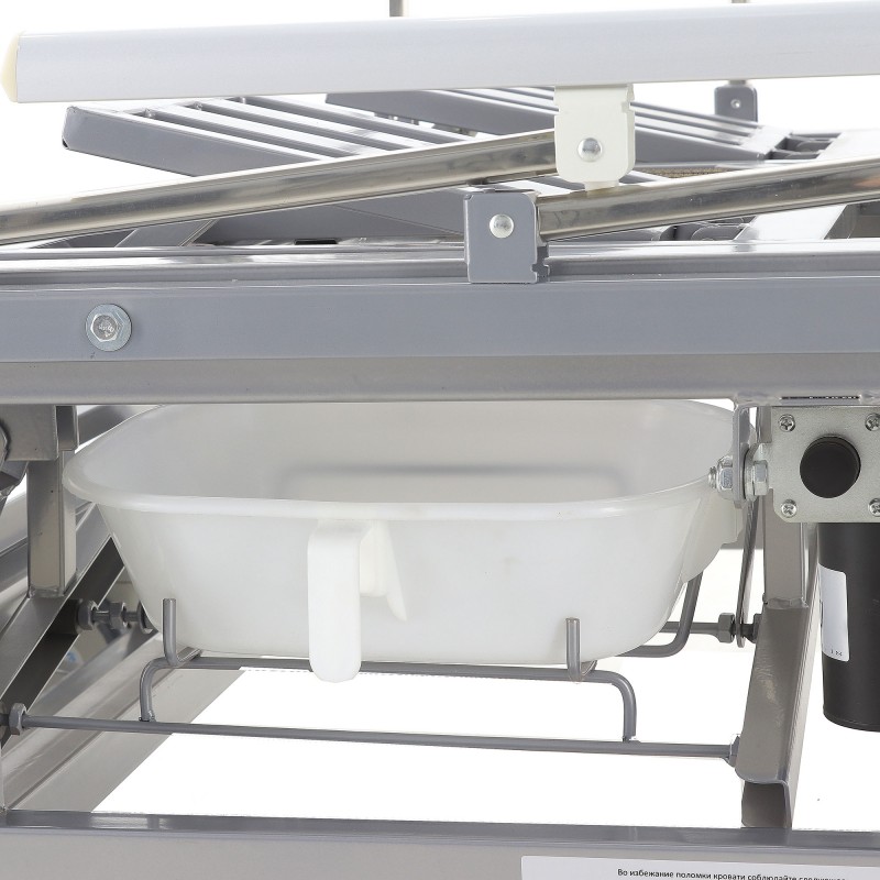 Кровать электрическая Med-Mos DB-11А (МЕ-5248Н-01) Алюм. с боковым переворачиванием, туалетным устройством и функцией «кардиокресло»