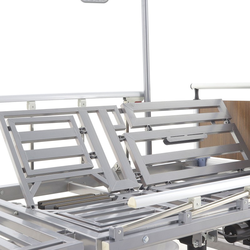 Кровать электрическая Med-Mos DB-11А (МЕ-5248Н-01) Алюм. с боковым переворачиванием, туалетным устройством и функцией «кардиокресло»