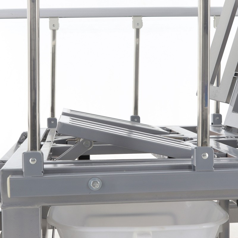 Кровать электрическая Med-Mos DB-11А (МЕ-5248Н-01) Алюм. с боковым переворачиванием, туалетным устройством и функцией «кардиокресло»