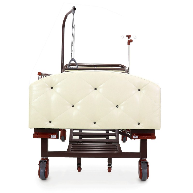 Кровать механическая Med-Mos YG-6 (MM-2124Н-11) ,белый премиум с туалетным устройством и функцией «кардиокресло»