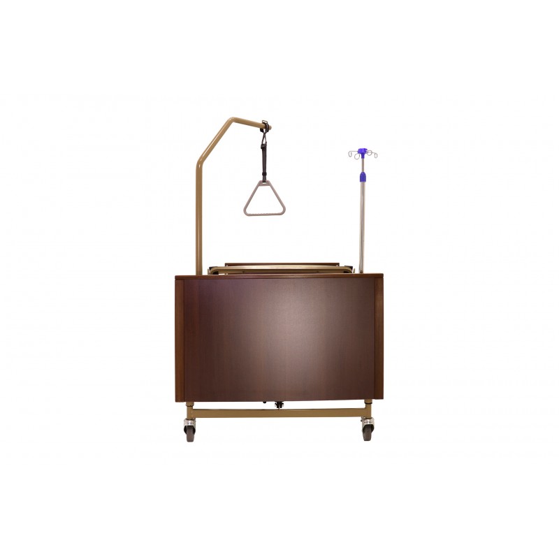 Кровать электрическая Med-Mos YG-1 (ЛДСП коричневый) с деревянными ламелями