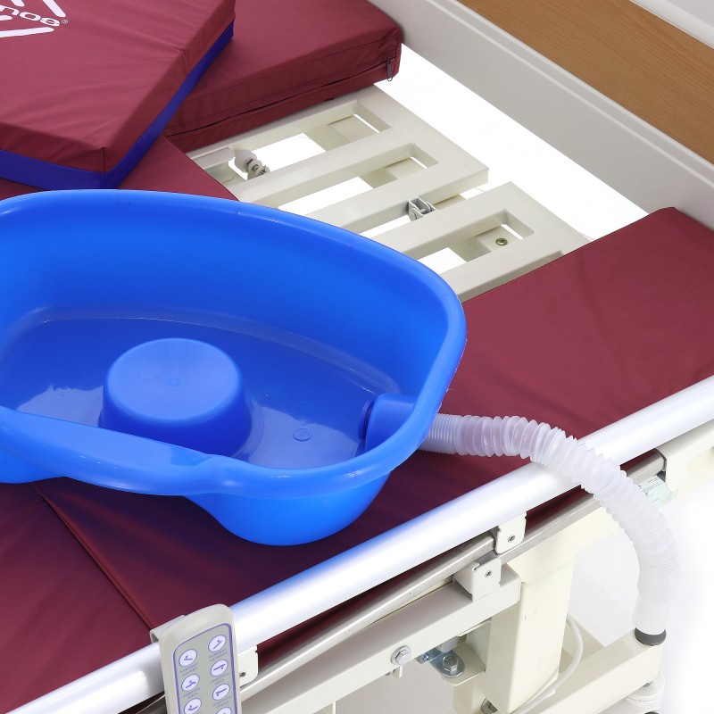 Кровать электрическая Med-Mos DB-11А (МЕ-5218Н-12)  с боковым переворачиванием, туалетным устройством и функцией «кардиокресло» и регулировкой высоты