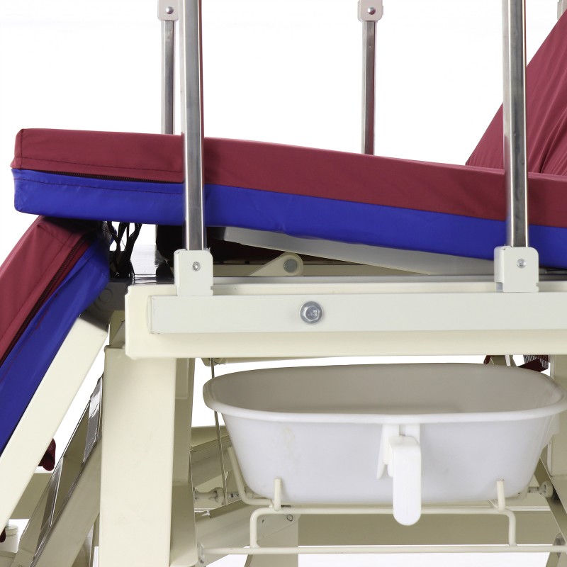 Кровать электрическая Med-Mos DB-11А (МЕ-5218Н-12)  с боковым переворачиванием, туалетным устройством и функцией «кардиокресло» и регулировкой высоты