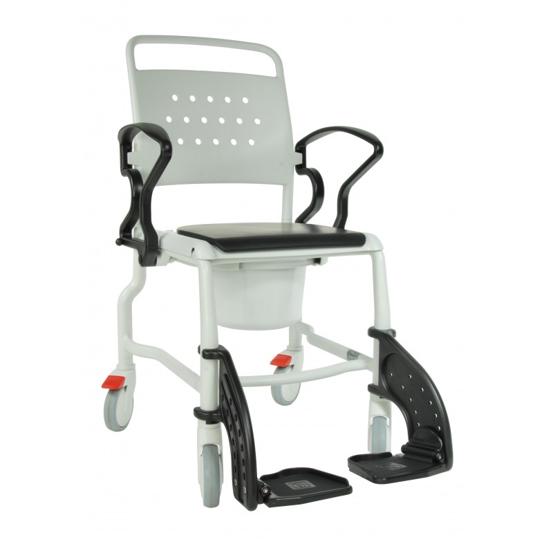 Кресло - стул с санитарным оснащением REBOTEC Бонн (серо/рубиновый)